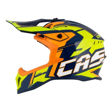 Motokrosová prilba CASSIDA Cross Pro 2 Contra modro/oranžovo/fluo žltá
