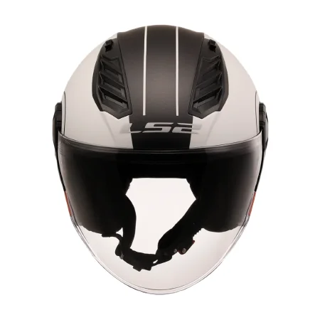 Otevřená přilba na motorku LS2 OF616 Airflow II Cover bílá matná/červená