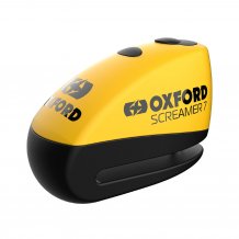 Kotoučový zámek OXFORD Screamer 7 Alarm žlutý/černý