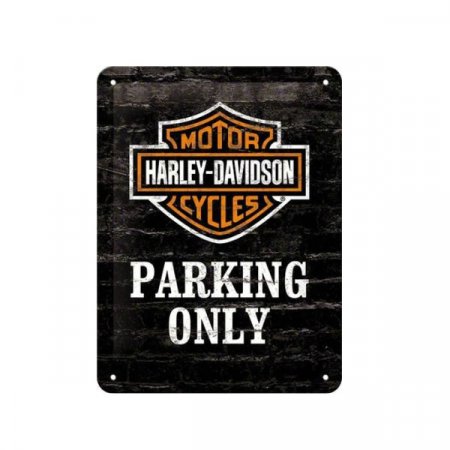 Plechová ceduľa  Harley - Davidson Parking Only 150x200 mm
