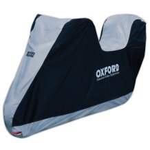 Plachta na motorku s kufrem OXFORD Aquatex typ 2016 černá/stříbrná