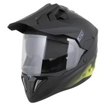 Enduro prilba na motocykel ZED XD1 čierna matná/žlutá fluo