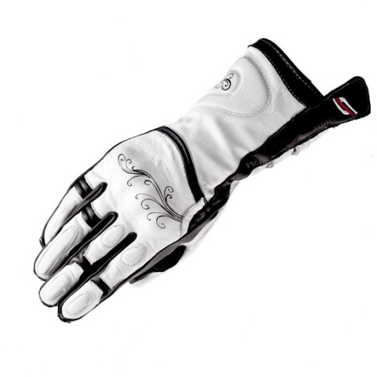 Moto rukavice dámské SHIMA MODENA kožené, bílé - Velikost: XS