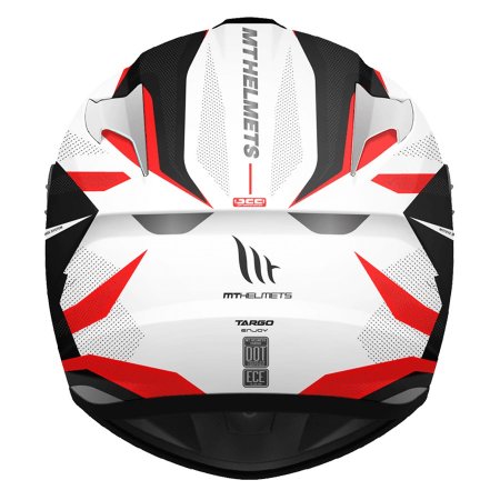 Moto helma MT Targo Enjoy červeno/bílá