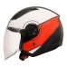 Otevřená přilba na motorku LS2 OF616 Airflow II Cover bílá matná/červená