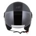 Otevřená helma na motorku ZED C35 šedá matná/černá
