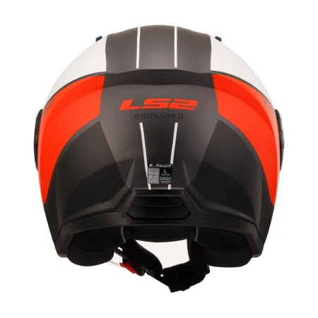 Otevřená přilba na motorku LS2 OF616 Airflow II Cover bílá matná/červená
