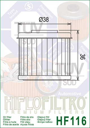 Olejový filtr HIFLOFILTRO HF 116