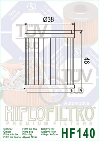 Olejový filter HIFLOFILTRO HF 140