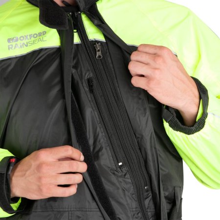 Nepromokavá kombinéza OXFORD Rain Seal černá/žlutá fluo