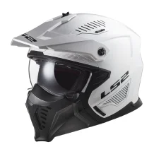 Prilba na motorku LS2 OF606 Drifter Solid biela