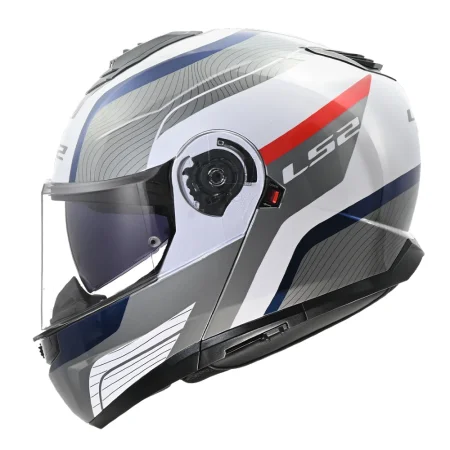 Výklopná přilba na motorku LS2 FF908 Strobe II Monza bílo/modro/červená