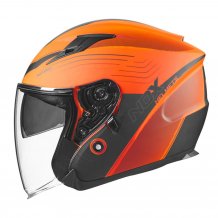 Otevřená helma na motorku NOX N128 Spirit oranžová fluo