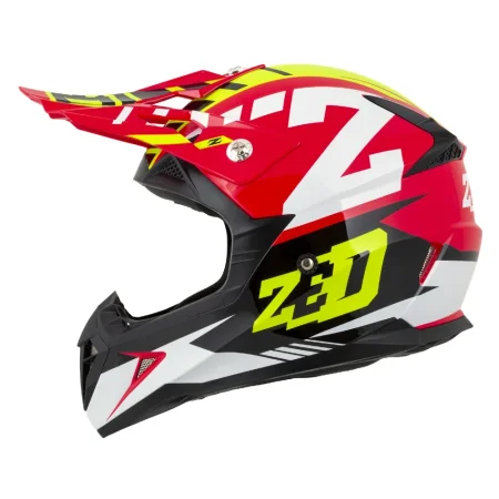 Motokrosová helma ZED X1.9 Targa červená/žlutá fluo/černá/bílá