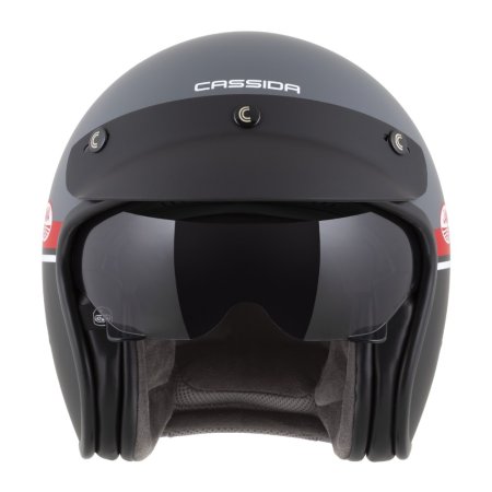 Helma na motorku CASSIDA Oxygen 2.0 JAWA OHC šedo/černo/červeno/bílá