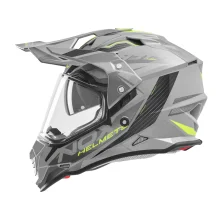Enduro prilba na motocykel NOX N312 Track šedá/žltá fluo
