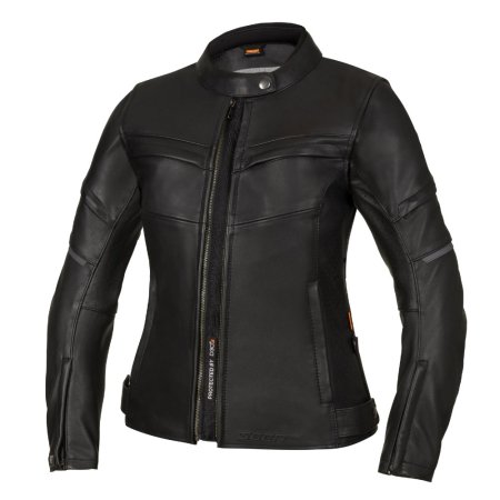 Dámská kožená bunda na moto SECA Darkside TFL Lady černá