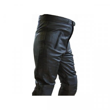 Kožené moto kalhoty pánské L&J RUSH černé - Velikost kalhot: M