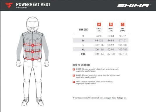 Vyhřívaná vesta na motorku SHIMA Powerheat černá