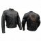 Kožená motorkárská bunda L&J POLICE s orlem čierna - Veľkosť oblečenia: XL