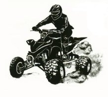 Samolepka čtyřkolka ATV černá