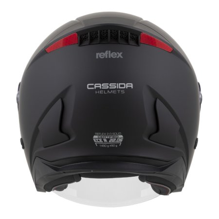 Otevřená přilba na motorku CASSIDA Reflex 2.0 Solid černá matná/šedá