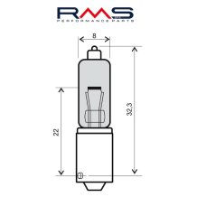Žiarovka do smerovky RMS 12V 21W 90 °