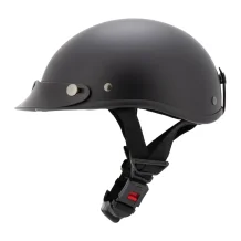 Helma na motorku Braincap černá, na chopper