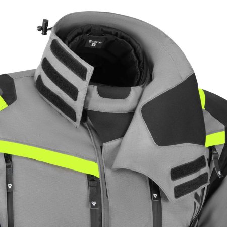 Bunda na motorku SECA Arrakis III šedo/černá/žlutá fluo