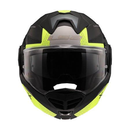 Překlápěcí helma na motorku LS2 FF901 Advant X Oblivion černá/žlutá fluo