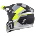 Motokrosová helma ZED X1.9 Tendo černá matná/tmavě šedá/světle šedá/žlutá fluo