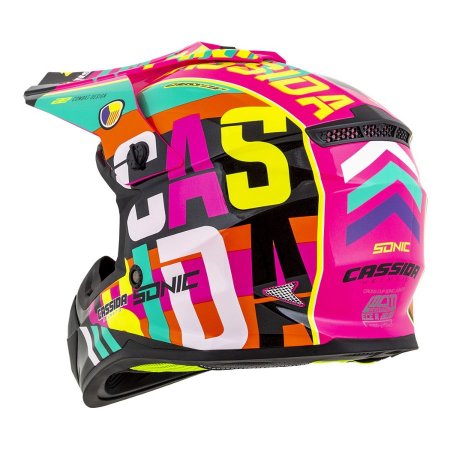 Motokrosová prilba CASSIDA Cross Cup Sonic multicolor