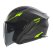 Otevřená helma na motorku NOX N130 Myst černá matná/žlutá fluo