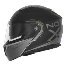 Vyklápěcí přilba na motorku NOX N968 Tomak černá matná/žlutá fluo