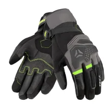 Moto rukavice SECA Turismo WP šedé/žluté fluo