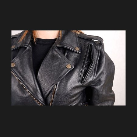 Křivák dámský na moto L&J SHADOW černý - Velikost dámské bundy: L