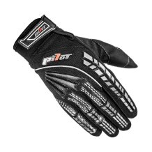 MX rukavice na motorku Pilot čierne