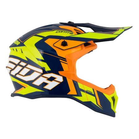 Motokrosová prilba CASSIDA Cross Pro 2 Contra modro/oranžovo/fluo žltá