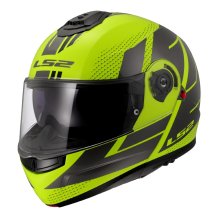 Výklopná přilba na motorku LS2 FF908 Strobe II Code žlutá fluo/šedá