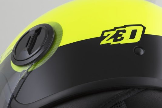 Otevřená helma na motorku ZED C35 žlutá fluo/černá