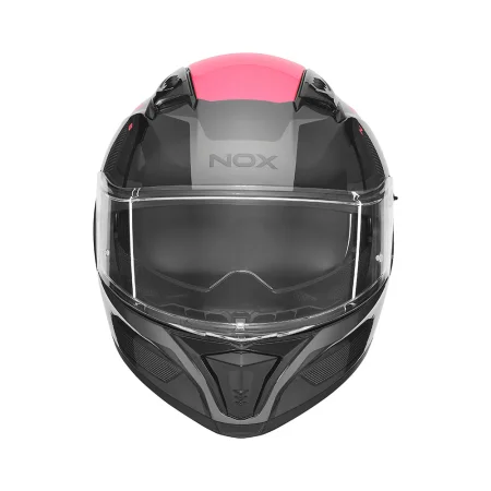 Integrální helma na motorku NOX N402 Mentor černo/růžová