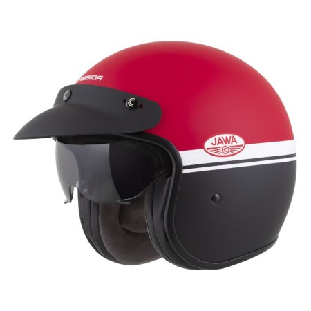Helma na motorku CASSIDA Oxygen 2.0 JAWA OHC červená/černá/bílá