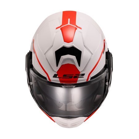 Překlápěcí přilba na motorku LS2 FF901 Advant X Metryk bílá/červená/černá