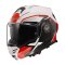 Překlápěcí přilba na motorku LS2 FF901 Advant X Metryk bílá/červená/černá