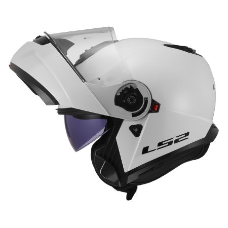 Výklopná přilba na motorku LS2 FF908 Strobe II bílá - Velikost: XS