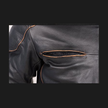 Kožená bunda na motocykel L&J POLICE čierna - Veľkosť oblečenia: 2XL