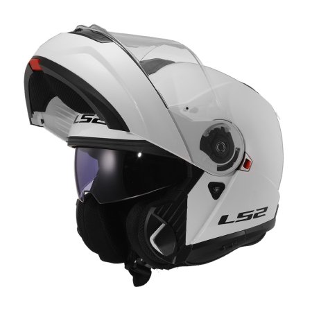 Výklopná přilba na motorku LS2 FF908 Strobe II bílá - Velikost: XS