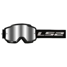 Motokrosové brýle LS2 Charger černé (stříbrné zrcadlové plexi)