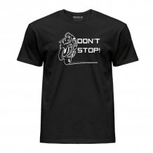 Motorkářské tričko Don't Stop černé