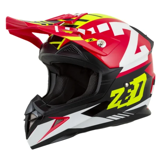 Motokrosová helma ZED X1.9 Targa červená/žlutá fluo/černá/bílá